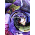 Lady Pattern 12mm Long Size Silk Satin Scarf With Digital Printed Scarf